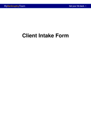 Client Intake Form