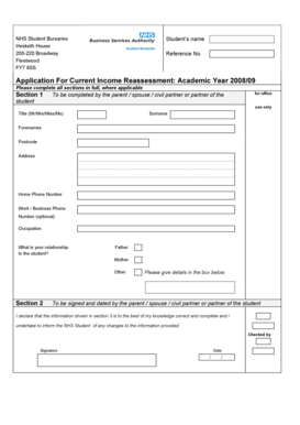 NHS Student Bursaries Application