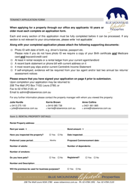 Tenancy Application Form
