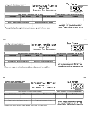 Oklahoma Information Return