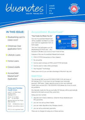 AccessDebit MasterCard Application Form