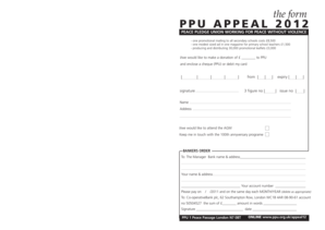PPU Appeal 2012 Donation Form