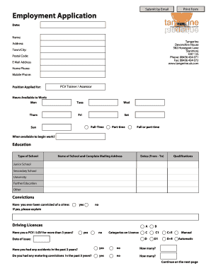 Employment Application Form