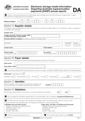 Departing Australia Superannuation Payments Form