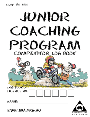 Junior Coaching Program Competitor Log Book