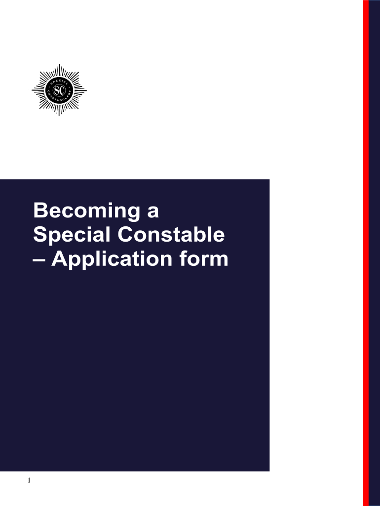 Special Constable Application Form - Dyfed Powys Police Preview on Page 1.