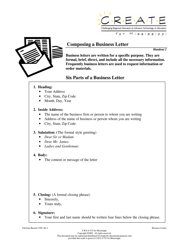 styles and forms of business letter