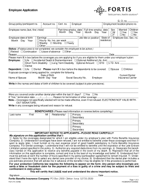 Employee Application Form