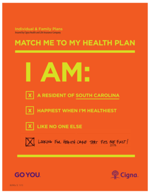 Cigna Health Plan Matching Form