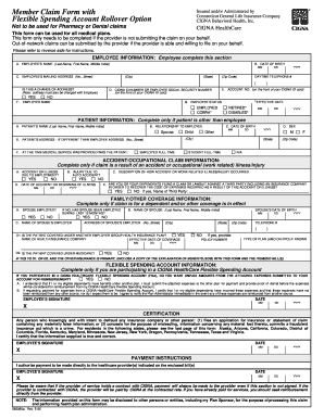 Member Claim Form with