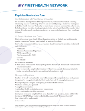 Physician Nomination Form