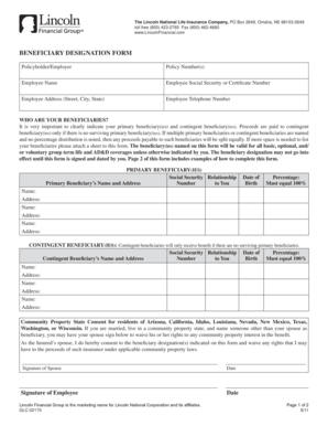 Beneficiary Designation Form