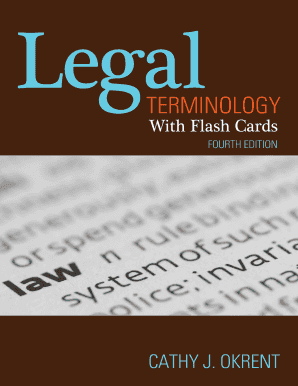 Fillable Online cengagebrain com Legal Terminology with Flashcards 4th ...
