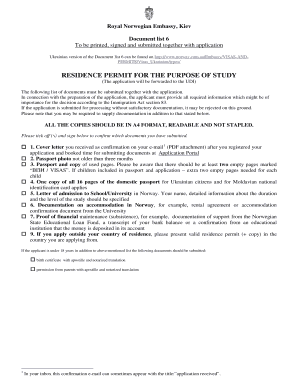 Norway Residence Permit for Study