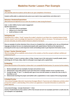 Madeline hunter lesson plan template - Madeline Hunter Lesson bPlanb Examplepdf - staff rsdmo