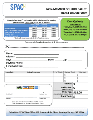 Glucometer calibration printable glucometer quality control log - 18.00 NON-MEMBER BOLSHOI BALLET TICKET ORDER FORM ... - spac