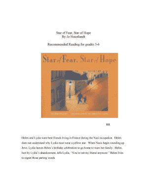 Star of Fear Star of Hope Reading Test