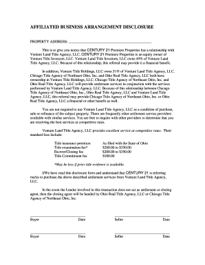 Affiliated Business Arrangement Disclosure