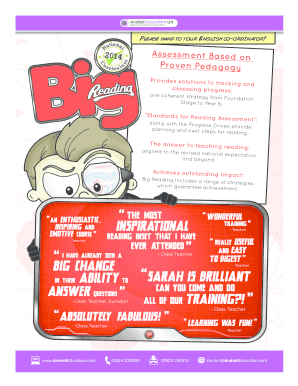 Fillable Online BOOKING FORM - Big Reading - Andrell Education Fax ...