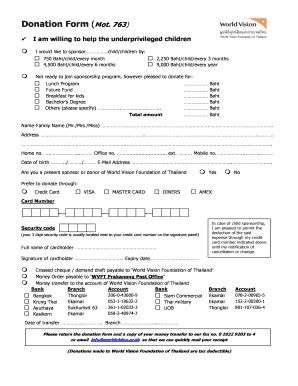 Donation Form Mot 763 - World Vision - worldvision or