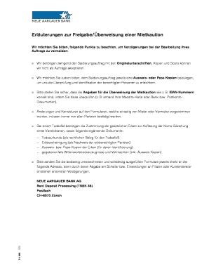 formlose freigabeerklärung mietkaution muster