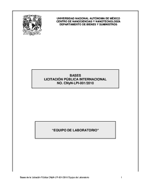 Against medical advice form veterinary - BASES LICITACIN PBLICA INTERNACIONAL NO CNyN-LPI-0012010 - cnyn unam