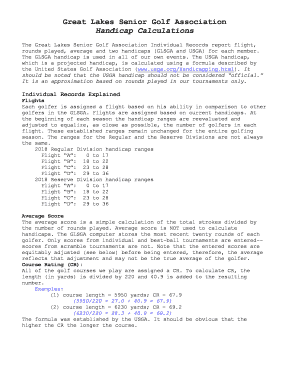 Fillable Online Handicap Calculations Fax Email Print - pdfFiller