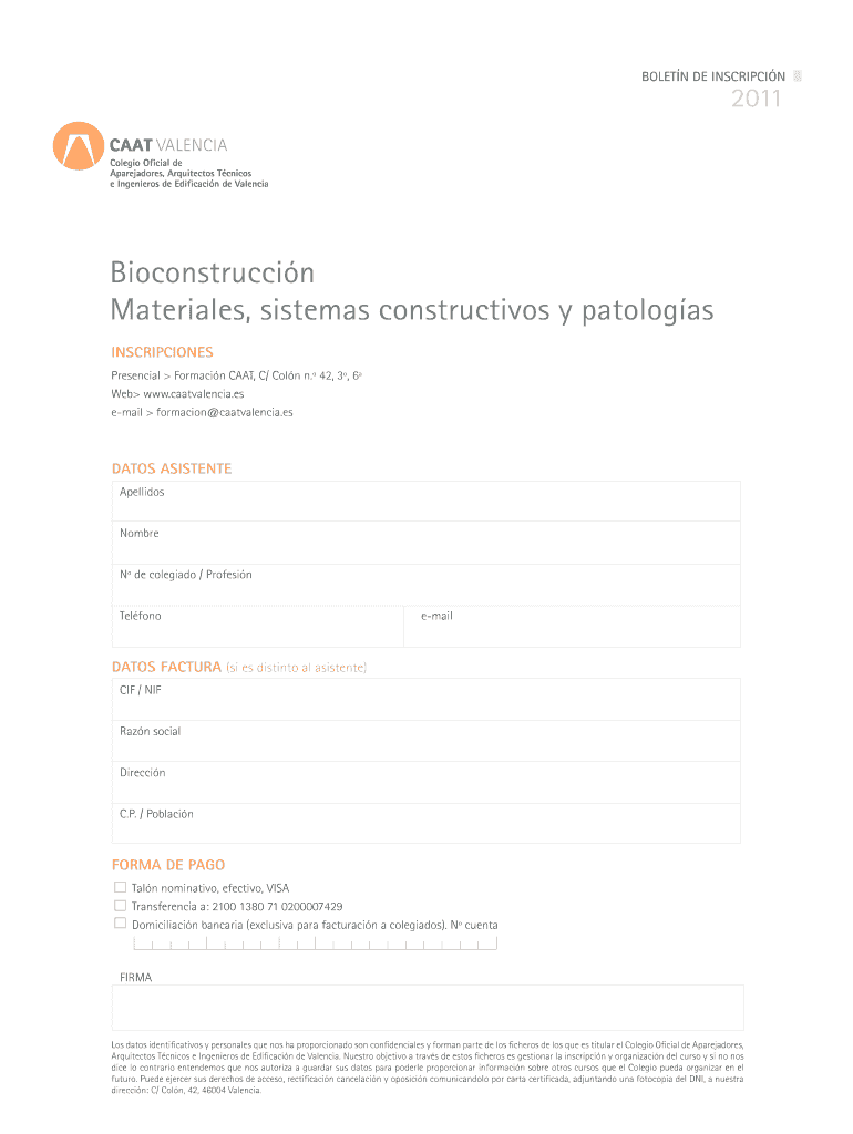 Bioconstrucci n Curso - Colegio Oficial de Aparejadores Vista previa en la página 1