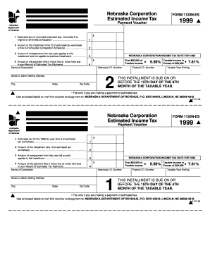 Fillable Online 8 26 232 Nebraska Corporation Estimated Income Tax FORM ...