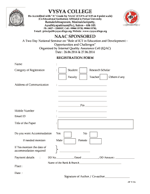 Sample of teachers duty roster - VYSYA COLLEGE - vysyacollege