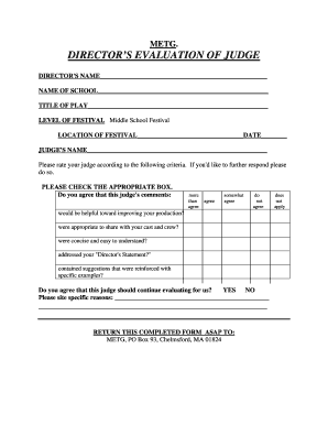 MS Director Evaluation of Judge Form