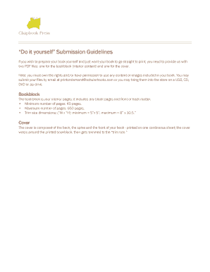 Fillable Online Chapbook Press Fax Email Print - pdfFiller