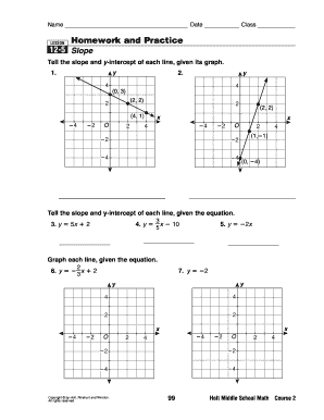 homework practice slope