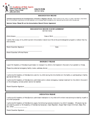 vaccination records