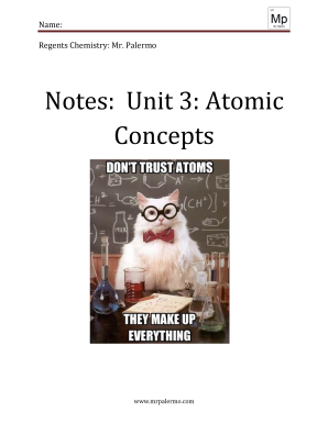 Notes: Unit 3: Atomic Concepts - Mr. Palermo's Flipped Chemistry ...
