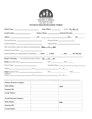 Patient Registration Form