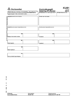 Swedish Tax Form KU81