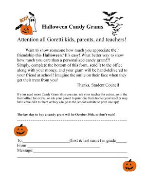 halloween candy grams