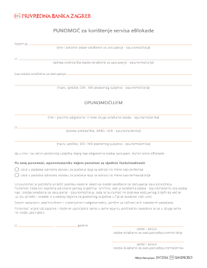 Power of Attorney for eBlokade Service