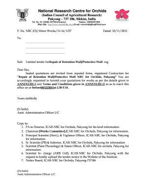 Limited tender for repair of Retention Wall Protective Wall