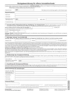 Rckgabeerklrung fr offene Immobilienfonds - KanAm