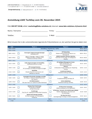 Sales plans examples - Anmeldung bLAKEb TechDay vom 20 November 2015 - lake-solutions