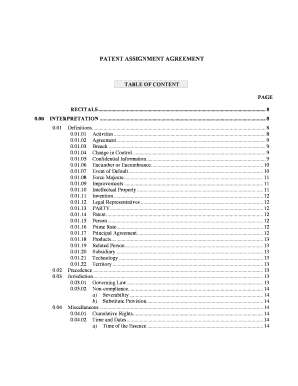 PATENT ASSIGNMENT AGREEMENT INTELLECTUAL PROPERTY - COMMON LAW