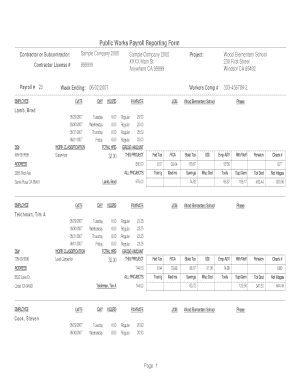 Public Works Payroll Reporting Form - Jim Schuett