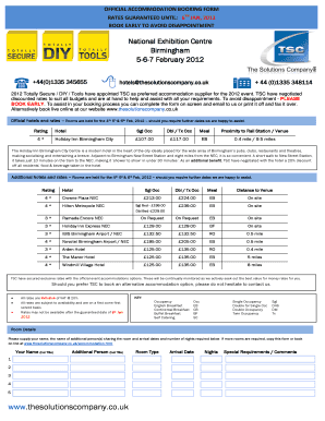 National Exhibition Centre Birmingham 5-6-7 February 2012