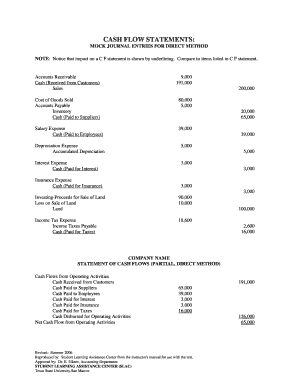 cash flow statement template direct method edit online fill direct cash flow statement template