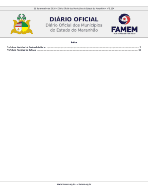 11 de fevereiro de 2016 Dirio Ocial dos Municpios do Estado do Maranho N1 - diario famem org