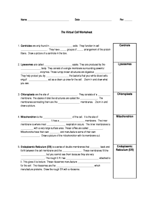 The Virtual Cell Worksheet Answer Key - Fill and Sign Printable Template  Online