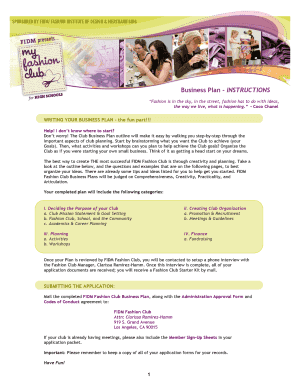 Business Plan New2 - My FIDM Fashion Club WELCOME