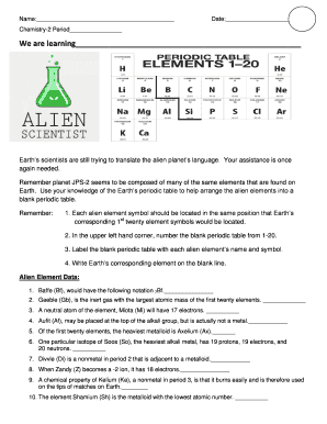 Alien Periodic Table #3 - jpsaos